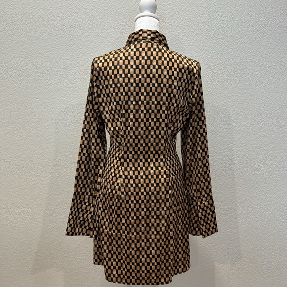 Abercrombie & Fitch button-down collared checkered long sleeve dress size small - Picture 5 of 10